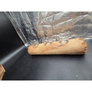 Rustic Wood 3 Tealight Centerpiece Candle Holder